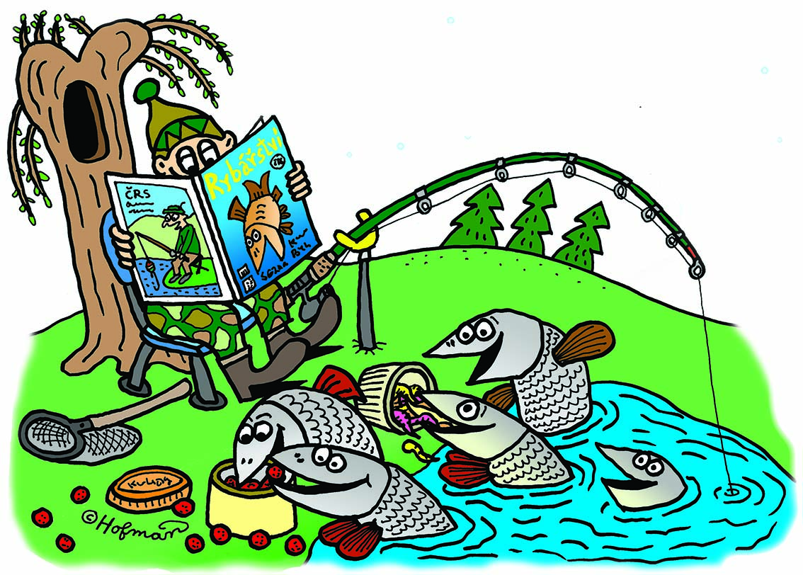 Dobová rybářská ilustrace